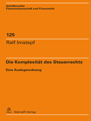 cover image of Die Komplexität des Steuerrechts
